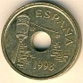 25 Pesetas Spain 1998 KM# 990. Uploaded by Granotius